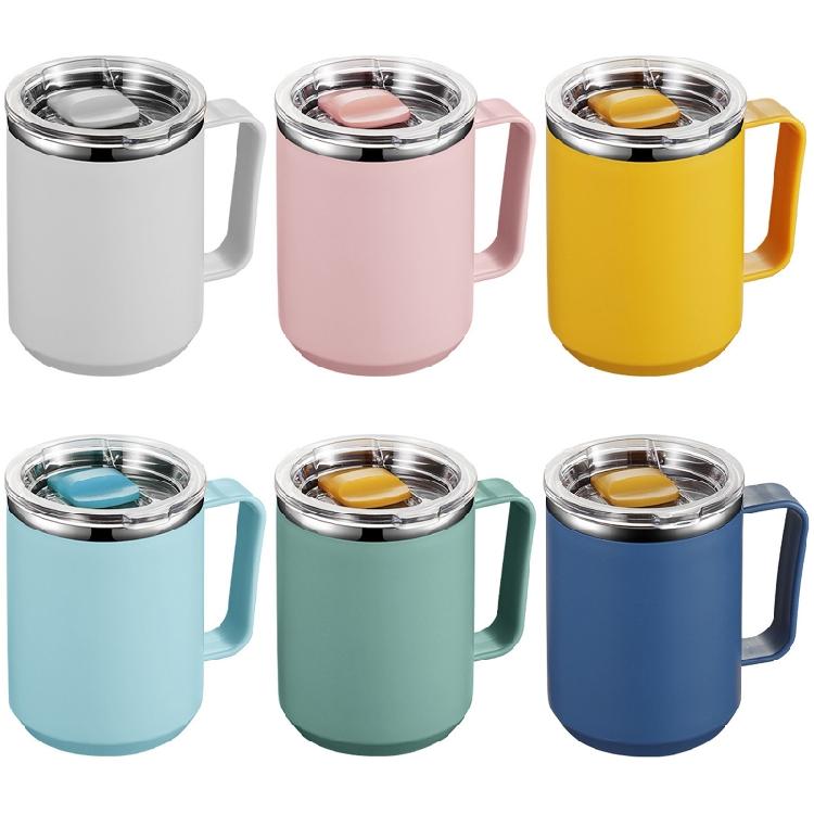 Insulated Coffee Mug With Handle Stainless Steel Coffee Mug Double Wall Vacuum Water Cup For Home Office Milk Cup