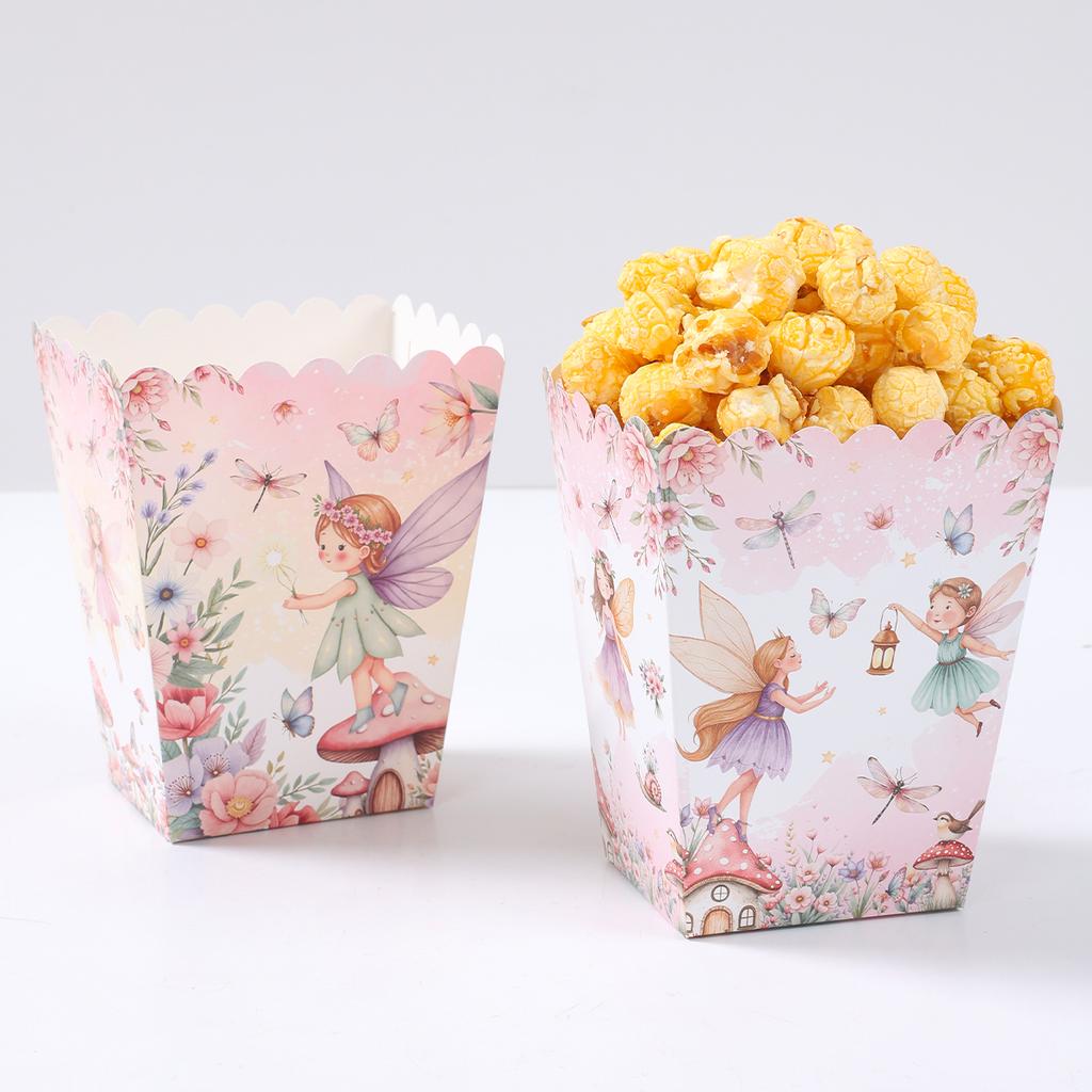 Fee Popcorn Box Party Mitgebsel Taschen Fee Party Zubehör Fee Geburtstagsparty Dekoration Kinder Fee Geburtstag Hochzeit Babyparty Dekoration