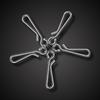 100x Quick Lock open Stainless Steel Fishing Swivels Connectors (3#100pcs)