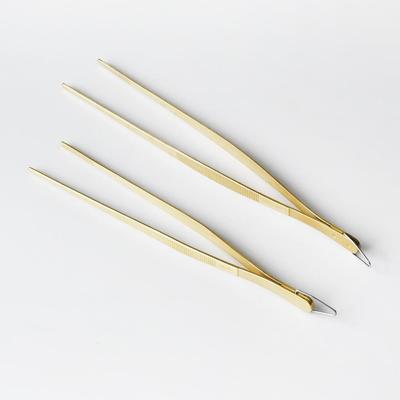 Stainless Steel Cooking Tweezers, Gold