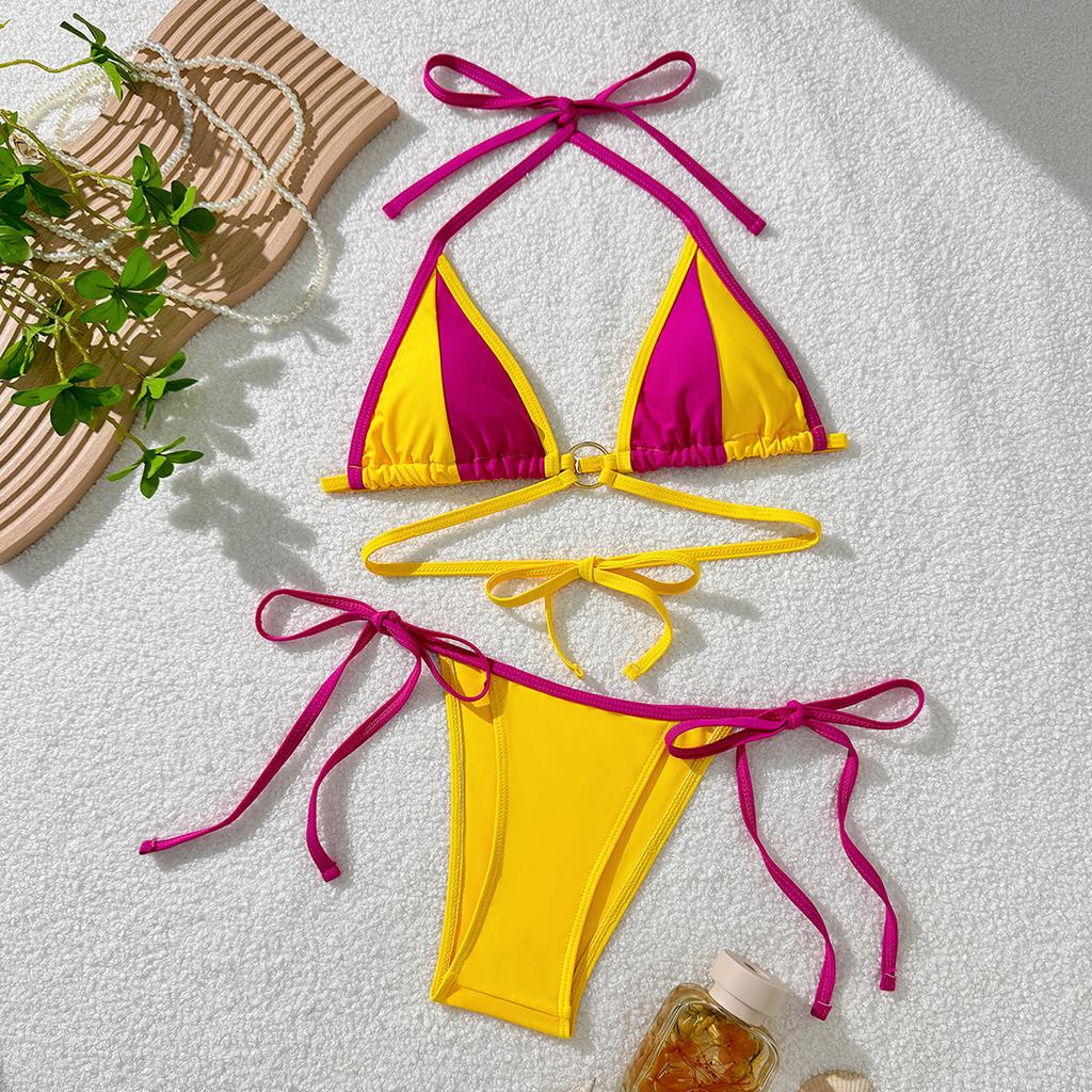 Fashionable Women's Split-Back Bikini Swimsuit Sportswear