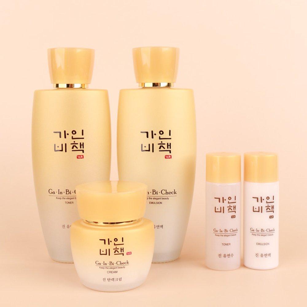 gainbichaeg Jin Women's 3-Piece Set/ Fresh Ginseng Cultured Root Exosomes Skin Elasticity Nutritional Moisture
