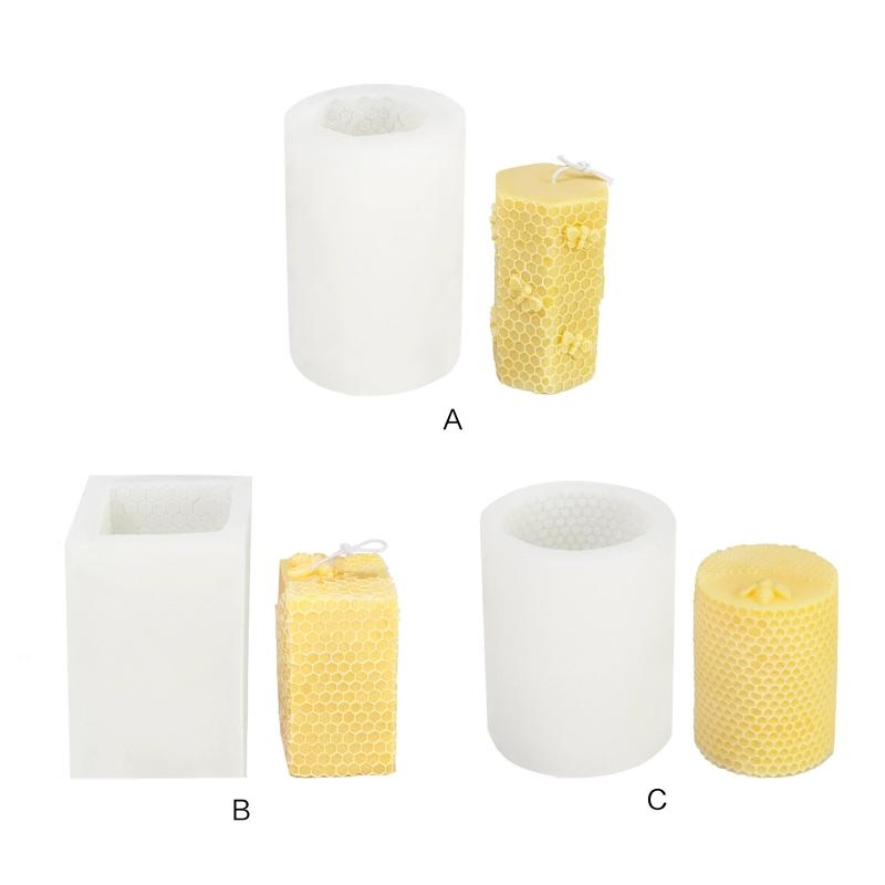Hexagon Beehive Silicone Molds Honeycomb Candle Molds for Making Beeswax Candles Soaps Lotion Bars Bath Bombs Plaster