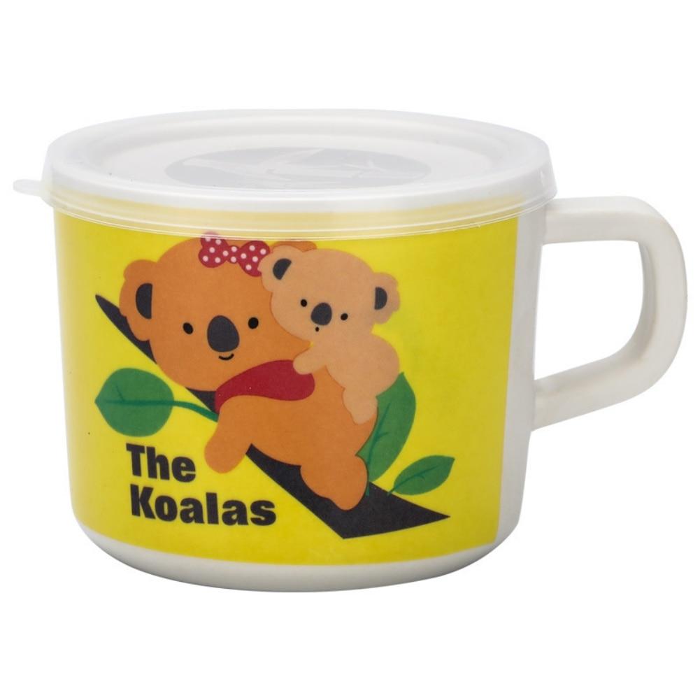 Bambusfaser Kinder Wasserbecher Milchbecher mit Deckel Cartoon süß