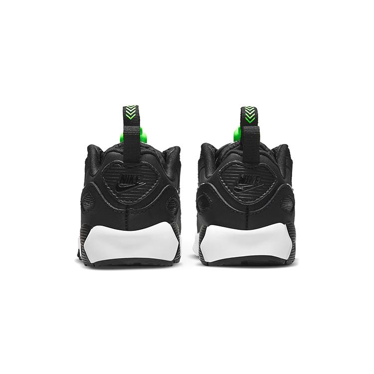 Nike Air Max 90 Toggle Fashion Abrasion Resistant Breathable Low Top Toddler Shoes Black White Green Infant And Toddler CV0065-002