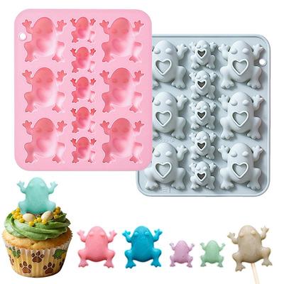 Silicone Frog Mold for DIY Chocolate Candy Making Reusable Bakeware for Cake Party Birthday Decor