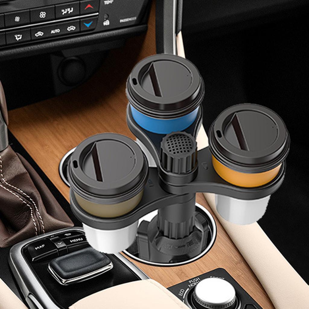 3 In 1 Car Cup Mount Holder 360 Degree Rotating Expander Adapter Insert Cup Holder Adjustable Beverage Support Holder