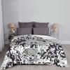 Fundamental Paper Education Doodle Blanket Velvet Cartoon Game Breathable Lightweight Thin Throw Blanket Outdoor Plush Quilt