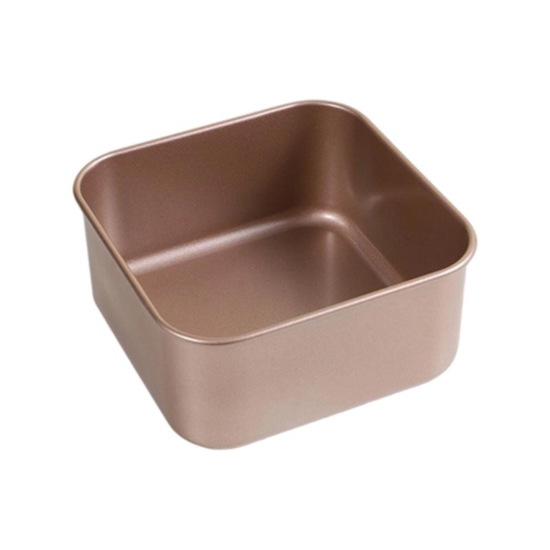 Deep Square Cake Pan with Coated Interior for Water Bath Cake Baking, Tall Recipes, Family Use, and Square Serving