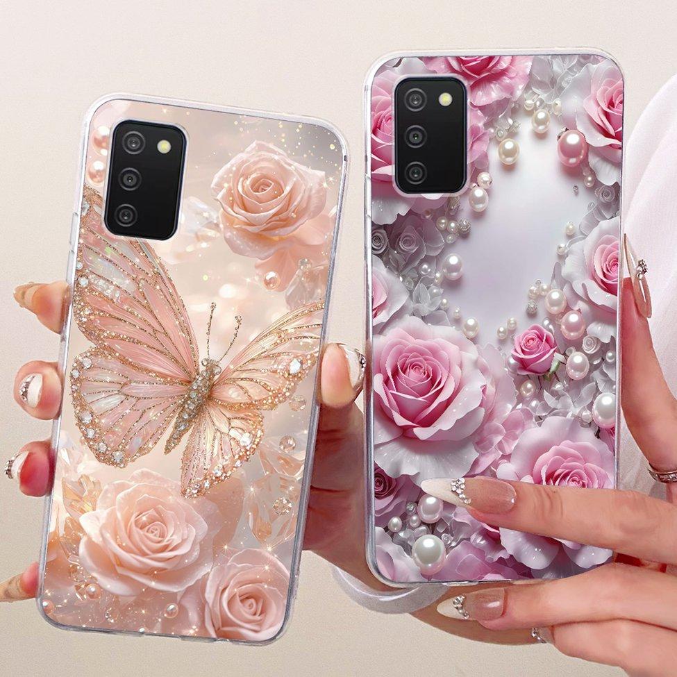 Clear Cover For Samsung A03s Case Cute Fashion Butterfly Funny Painted Casing For Samsung Galaxy A03s SM-A037F SM-A037M SM-A037G