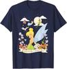 Hot Fashion Casual Disney Peter Pan Tinker Bell Never Land Flowers and Flight T-Shirt S-4XL Four Seasons