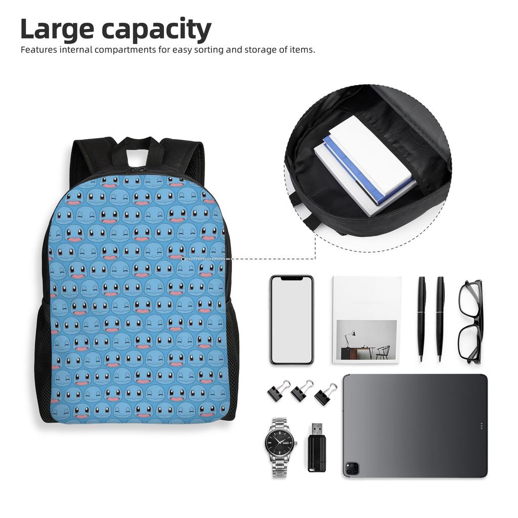 S-Squirtles Backpack for Women Men College School Student Bookbag Fits 15 Inch Laptop Cartoon Bags