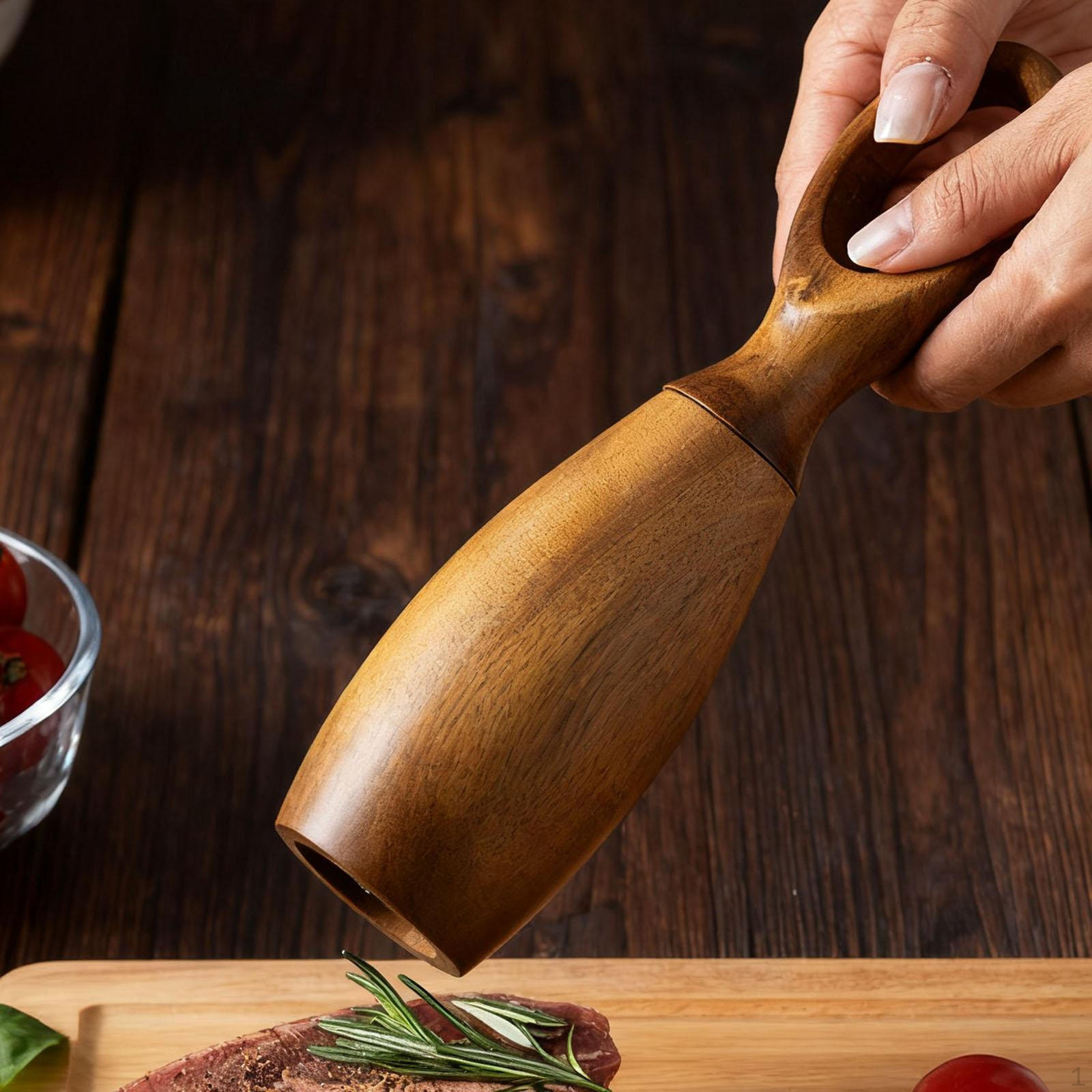 

Manual Salt and Pepper Grinding Wood Seasoning Mill for Household Kitchen 1 PC