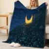 Dreamy Starry Sky Series Flannel Fleece Blanket – High-Density Plush, Skin-Friendly, Warm & Breathable for Home, Napping, Halloween & Christmas