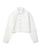 Deketeuumeon Cropped Damage Denim Shirts Dcwsh004White