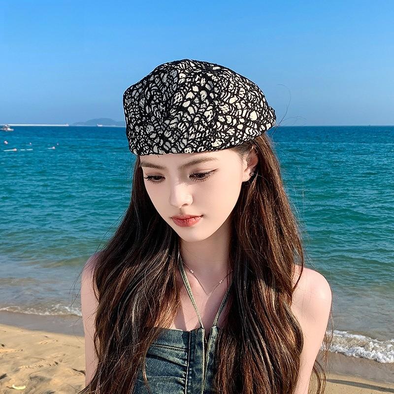Japanese Artistry Beret Hat With Sun Protection And Breathability For Summer And Spring Fashion Enthusiasts
