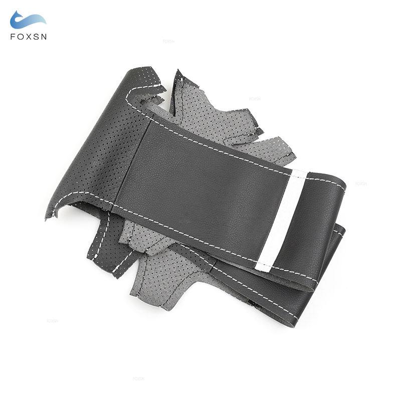 For Nissan Frontier Pathfinder III Xterra Navara 2005-2015 Hand Stitched Perforated Leather Car Inner Steering Wheel Cover Trim