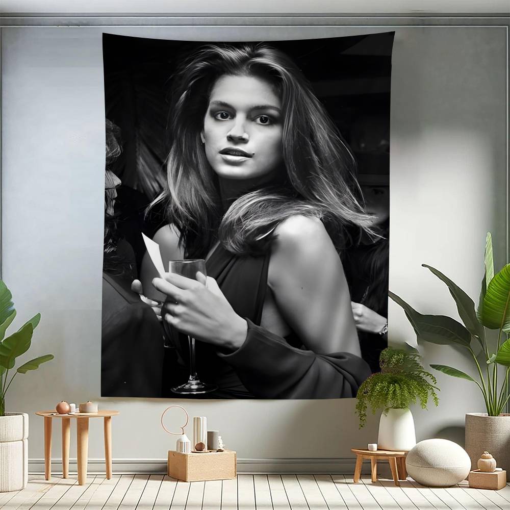 CCindy Crawford Model DIY Wall Tapestry Hanging Tarot Hippie Wall Rugs Dorm INS Home Decor