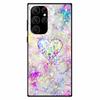 For Samsung S24 Ultra Case Tempered Glass Fashion Hard Back Cover for Galaxy S24Ultra 5G Cases Luxury Bumper S24 Plus S24 FE S24