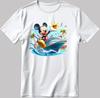 Mickey Mouse Summer Vibe Short Sleeve White-Black Men's / Women's T Shirt F555