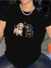 Unisex Summer Pattern Printed Short Sleeved Tshirt Fashionable And Simple Round Neck Tshirt Versatile Tshirt