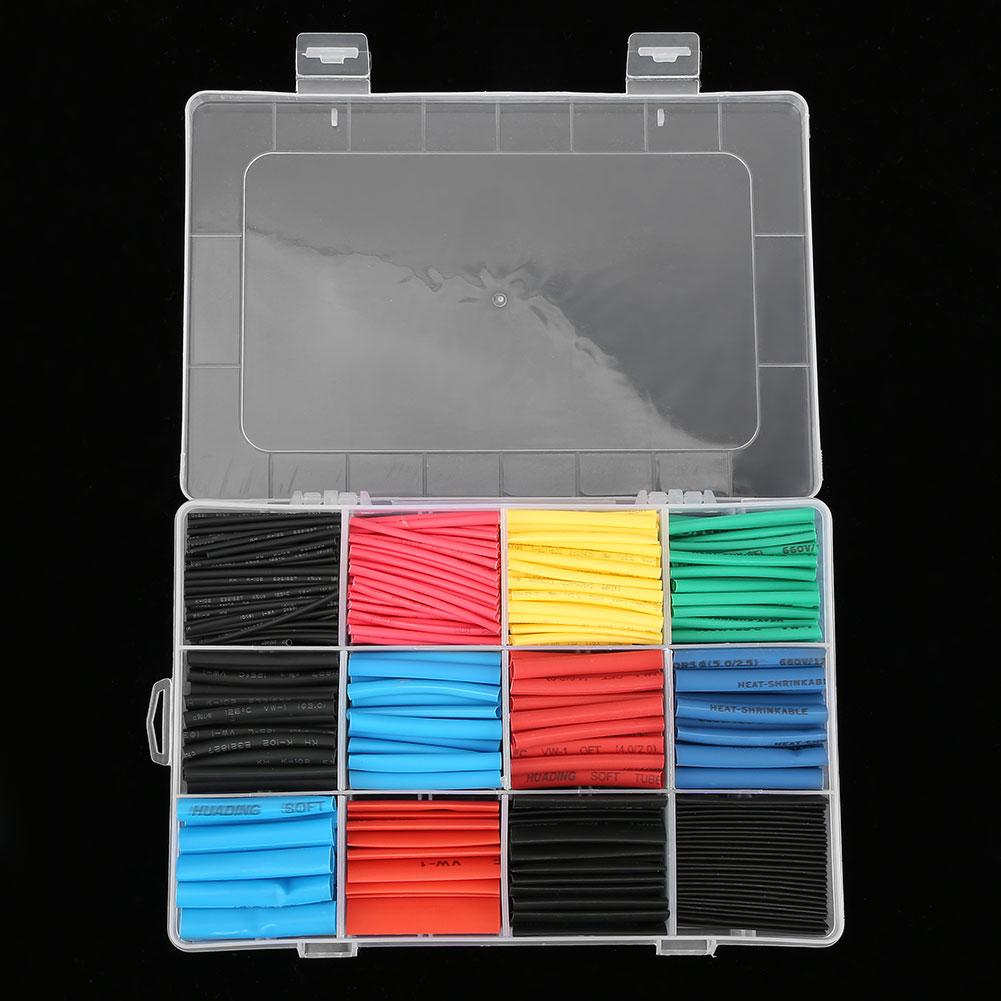 560pcs Mixed Colored Heat Shrink Tubing Wrap Cable Sleeve Shrinkable Tube