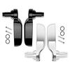 1 Pair Motorcycle Saddlebag Lid Lifter Black/Silver Billet Aluminum for Harley Touring Street Electra Road Glide Road King 14-23