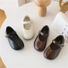 New Spring Children Shoes For Girls British Style Leather Princess Shoes Soft Sole Outdoor Fashion Kids Sneakers EU 22-37