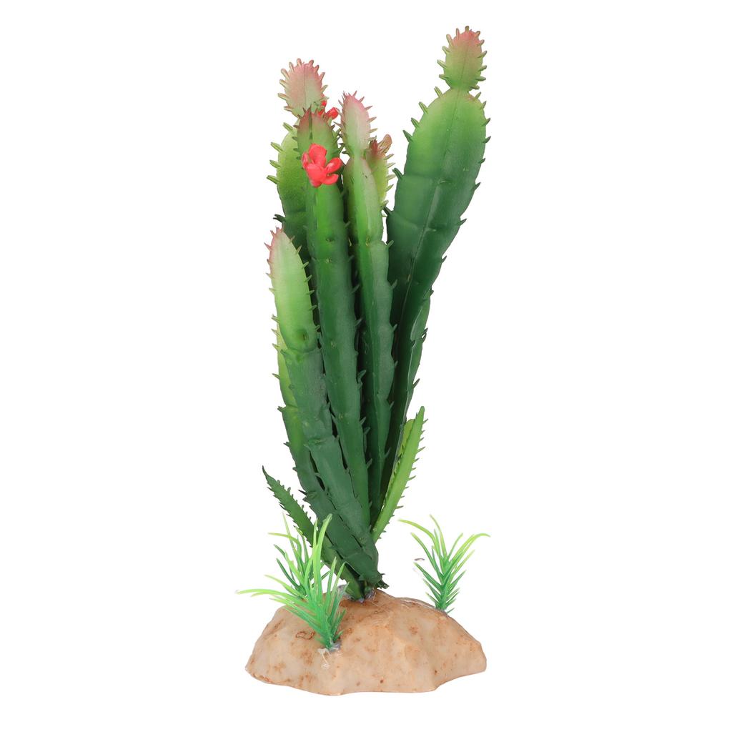 Aquarium Cactus Decoration Artificial Cactus Fish Tank Desert Reptile Decoration for Lizard Gecko