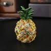 Elegant Pineapple Shaped Jewelry Case With Gemstones Accent Secure Metal Compartment for Accessories