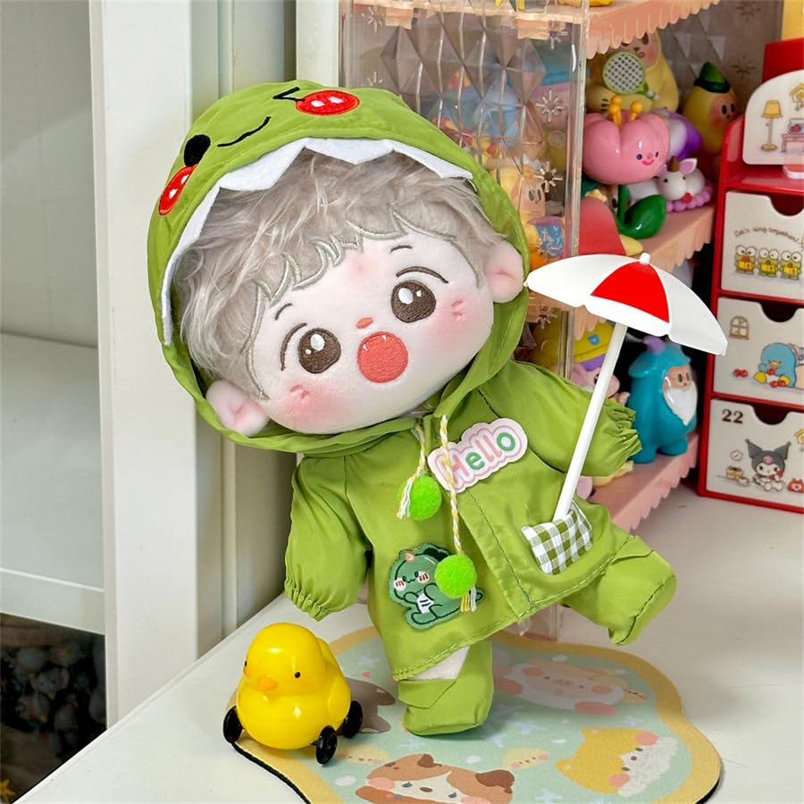 AXLUCE - Plush Clothes - Chick - Dinosaur - Raincoat - Plush Toy - Clothes - 10cm - Doll (Dinosaur (green), 10cm)