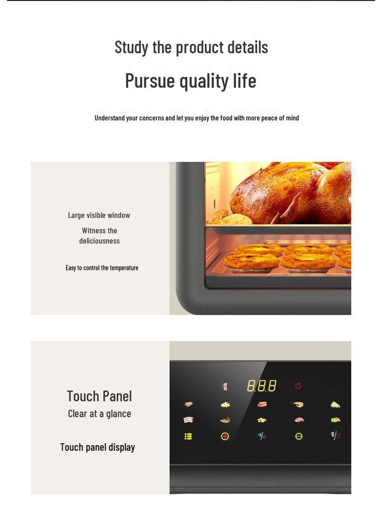 Wielkopojemnościowa frytkownica powietrzna do użytku transgranicznego: Wielofunkcyjny Domowy Piekarnik Elektryczny i Frytkownica.