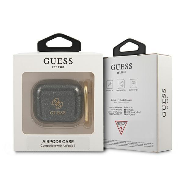 Guess Gua3Ucg4Gk Airpods 3 Coverczarny/Black Glitter Collection