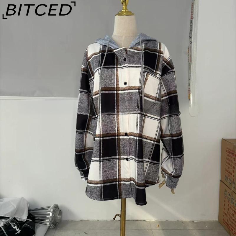 BITCED Women's Plaid Fall/Winter Coat