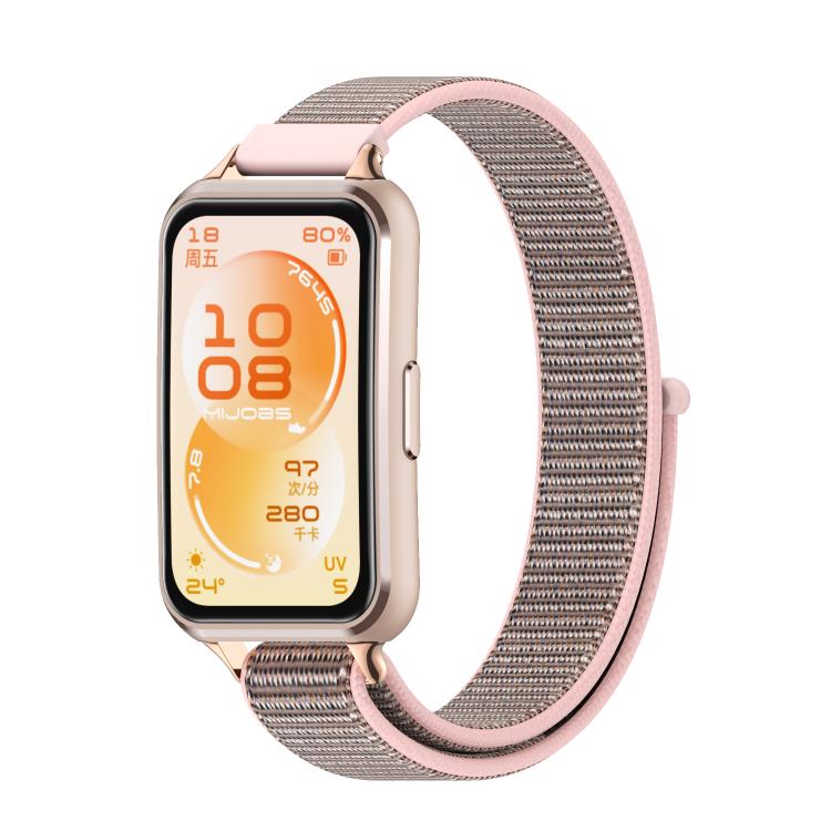 Breathable Nylon Loop Watch Band For Huawei Band 11 / Band 11 Pro, Adjustable Replacement Wrist Strap with Zinc Alloy Connectors