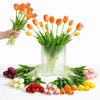 5Pcs/1Pc Luxury Latex Tulips Artificial Flowers Realistic Real Touch Hand Bouquet 41CM Simulated Bouquet For Wedding Home Decor