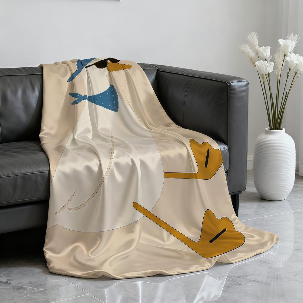 Cute duck goose animals Blanket For Soft Throw Blanket for Picnic Bed Sofa Home Bedroom Cozy Warm Comfortable