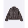 GU by Uniqlo Fake Leather Harrington Jacket Os