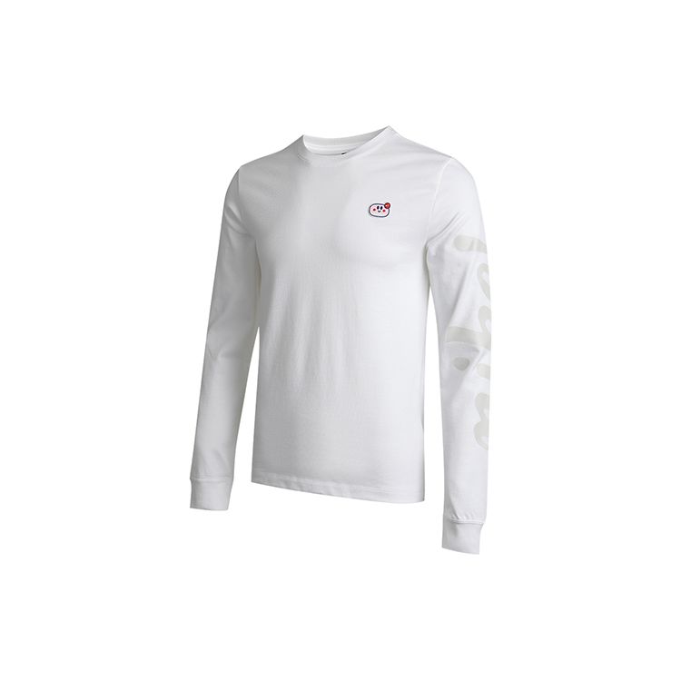 Nike Emoji Patch Long Sleeve Crew Neck T-Shirt Men Tops White DJ4135-100