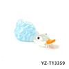 Colorful Cute Glass Duck Mini Figurine Craft Ornament Easter Animal Tiny Statues Home Table Micro Fairy Garden Decor Accessories
