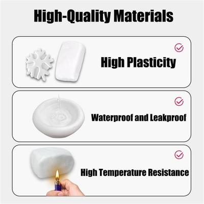 1-10 Pcs Cement Wall Hole Sealant Waterproof Repair Sealing Clay White Sealing Putty for Cover Cracks Pipeline Seal Quick Repair