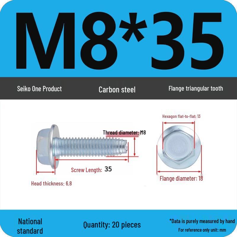 Grade 10.9 Galvanized Hex Flange Anti-slip Self-locking Triangular Thread Self-tapping Screw