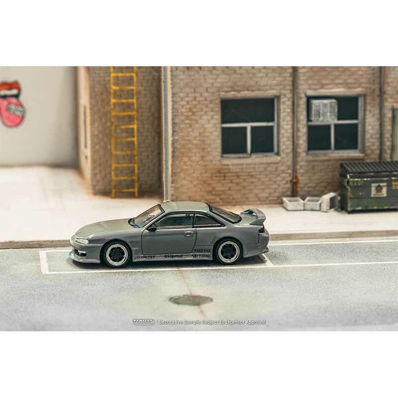 TW In Stock 1:64 VERTEX Silvia S14 Grey Diecast Car Model Collection Toys Tarmac Works