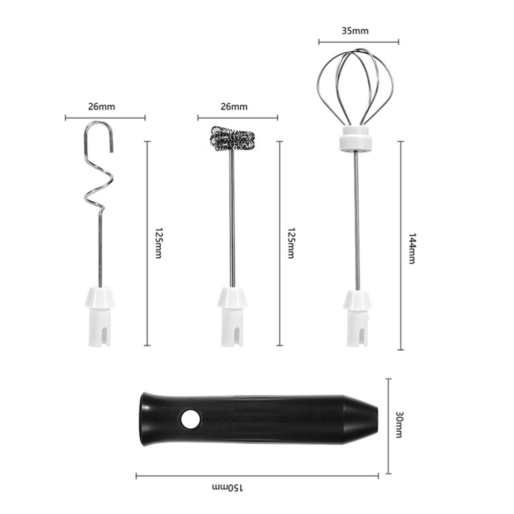 Wireless Egg Beater USB Charging Portable Milk Frother Multifunctional Handheld Foam Maker Household Baking Tool