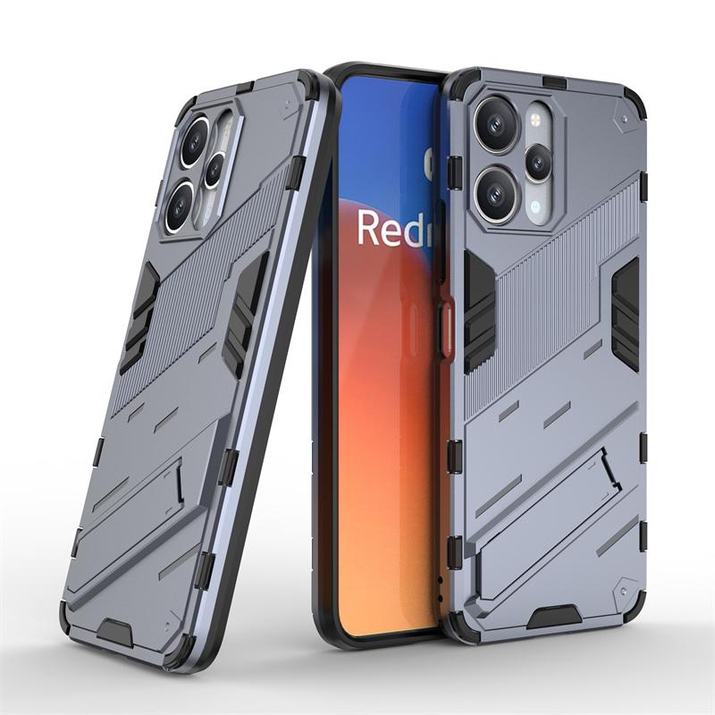 Per Xiaomi Redmi 12 Custodia Cover Xiaomi Redmi 12 Capas Paraurti Telefono Supporto Posteriore Kickstand Cover Resistente agli Urti Xiaomi Redmi 12 Fundas