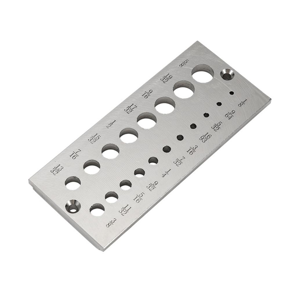 Steel Dowel Plate 19 Holes Dowel Maker Steel Plate with Holes from 1/8 Inch To 5/8 Inch for Woodworking Hardwoods