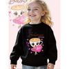 European Size Ballerina for Girls and Boys: A Charming Combination of Ballet and Coffee Design Long Sleeve Sweatshirt