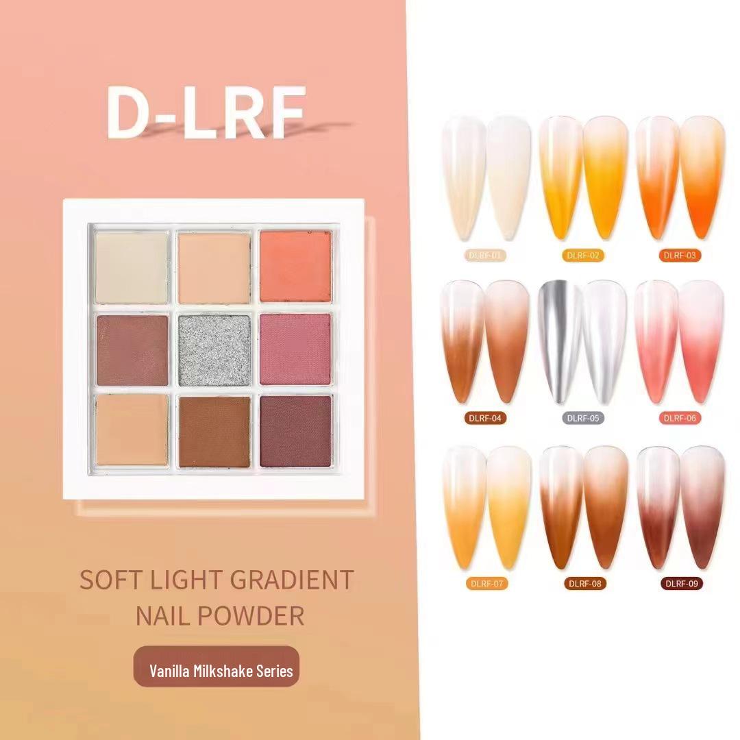 

Gradient Pink Nail Art & Eyeshadow Palette with Glitter and Laser Powders - 9 Colors