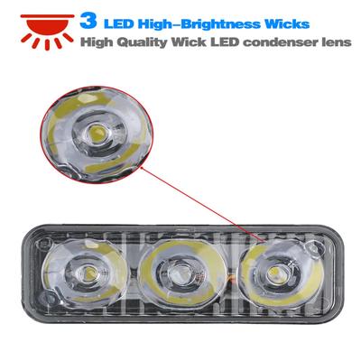 1/2 Peças Carro LED DRL LED Luz Diurna 12V Flash Branco 6000k Carro Luzes Diurnas de Alta Potência Lente DC Com Faróis de Nevoeiro À Prova d'Água