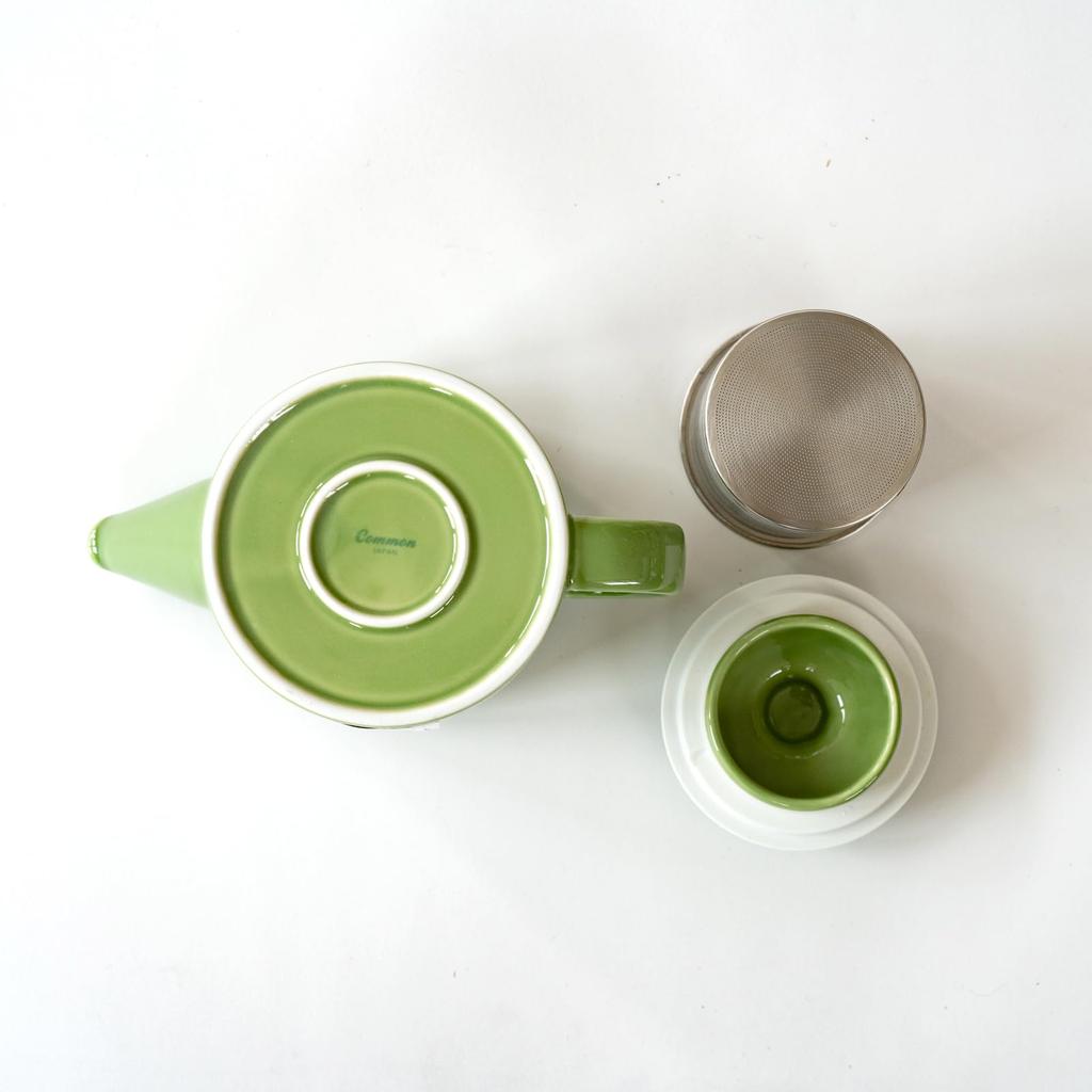 Hasami ware green super stainless steel tea 13875 "Common" teapot, (with strainer), 500ml,